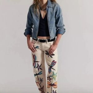 We the Free Tennessee Low- Rise Illusions Jeans with Dragonflies